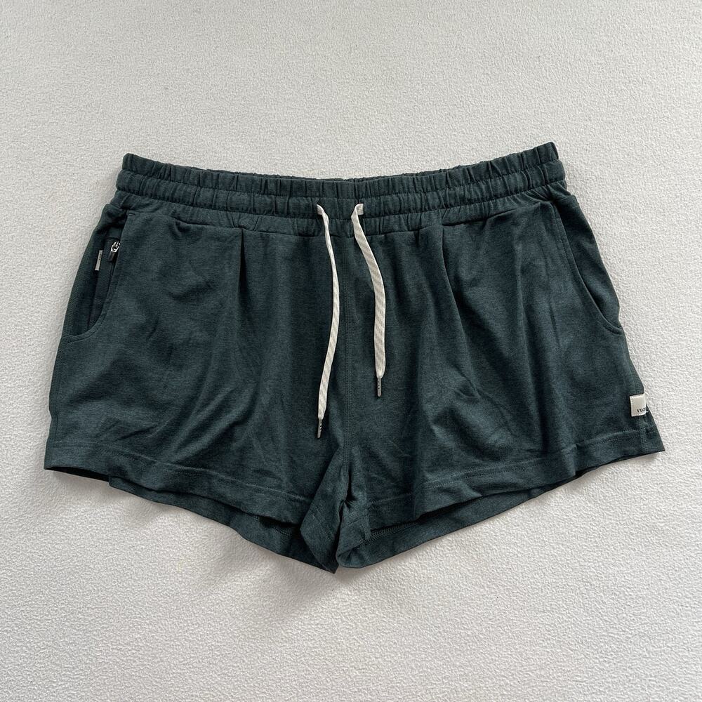 Vuori Women Green Heather Drawstring Athletic Halo Performance Short VW339 L - Picture 1 of 7